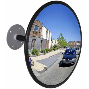 Indoor Traffic Convex Acrylic Mirror – Black Indoor Traffic Convex Acrylic Mirror – Black