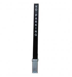 Heavy Duty Black Removable Security Post & No Parking Logo Heavy Duty Black Removable Security Post & No Parking Logo