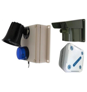 Driveway Alert (With New Multiple Lens Caps) & Outdoor Loud Siren, Flashing LED Receiver & Indoor Receiver Driveway Alert (With New Multiple Lens Caps) & Outdoor Loud Siren, Flashing LED Receiver & Indoor Receiver