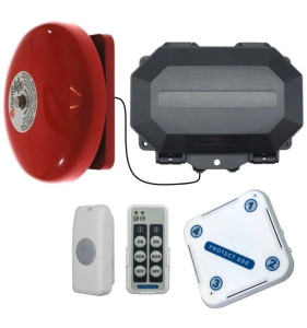 Wireless Commercial Bell Kit (With An Adjustable Loud Bell) & additional Chime Receiver Wireless Commercial Bell Kit (With An Adjustable Loud Bell) & additional Chime Receiver
