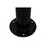 Black & White 76mm Bolt Down Steel Bollard