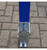 Heavy Duty Blue Removable Security Security Post & 2 x Ground Bases