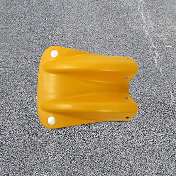 Yellow Armco Fishtail End with Reflectors