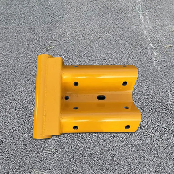 Yellow Pedestrian Armco Scroll End Cap