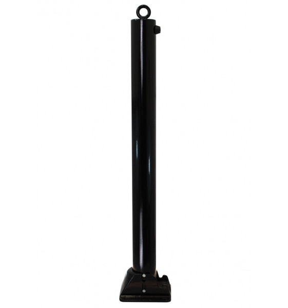 76mm Black Fold Down Parking Post With Integral Lock & Chain Eyelet