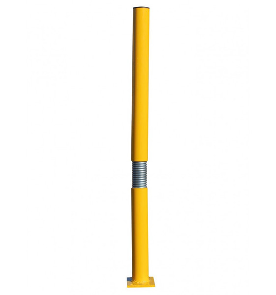 Yellow Bendy Bolt Down Tall Static Parking Post