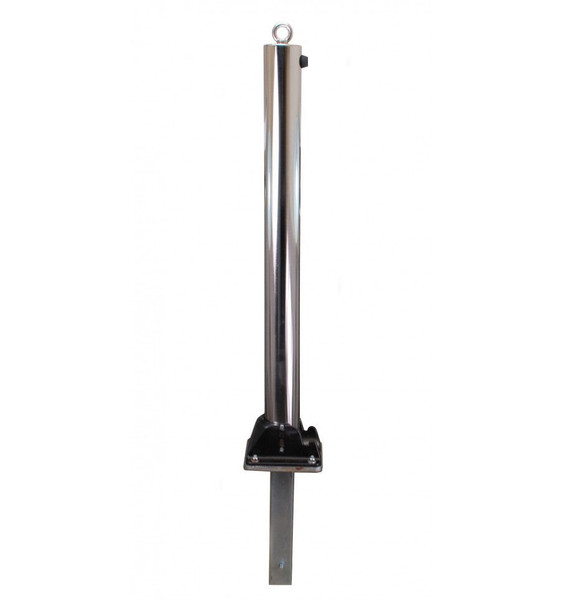 Stainless Steel Fold Down Parking Post With Ground Spigot & Top Eyelet