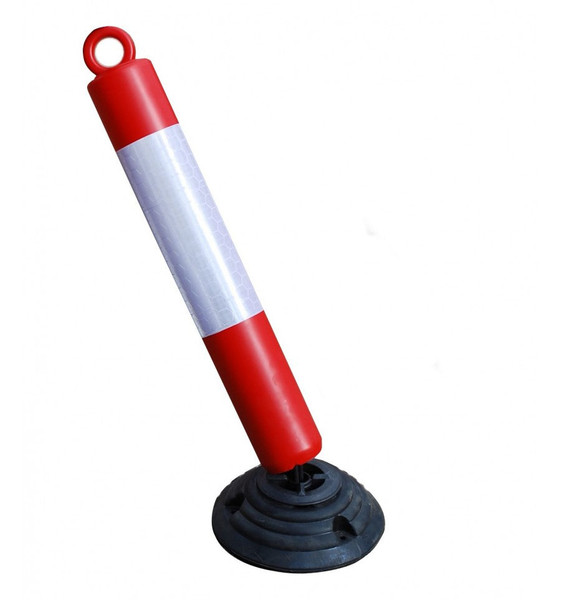 Plastic Flexible Bolt Down Bollard With Reflective Sticker