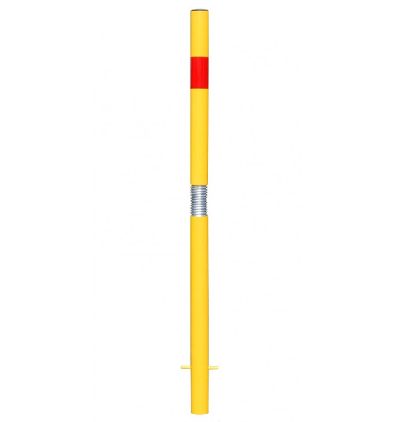 Spigot Based Tall Static Parking Post – Yellow & Red