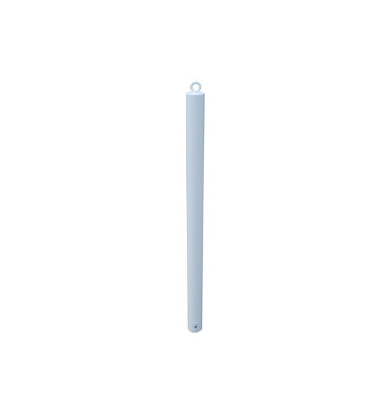 76mm White Spigot Based Steel Fixed Bollard With Top Mounted Eyelet