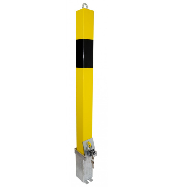 Heavy Duty Black Removable Security Post With Top Mounted Eyelet