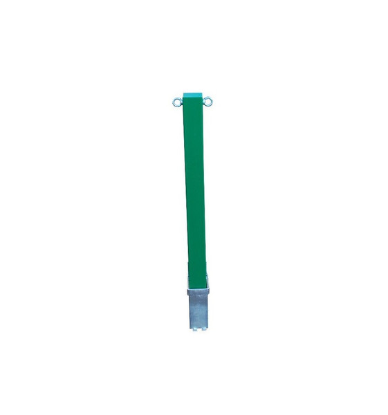 Heavy Duty Green Removable Security Bollard With Twin Chain Eyelets