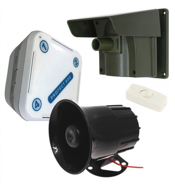Protect 800 Driveway Alert System With Multiple Lens Caps & a Wired Siren