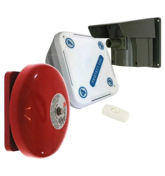 Driveway Alert System (With Multiple Lens Caps) & Wired Bell