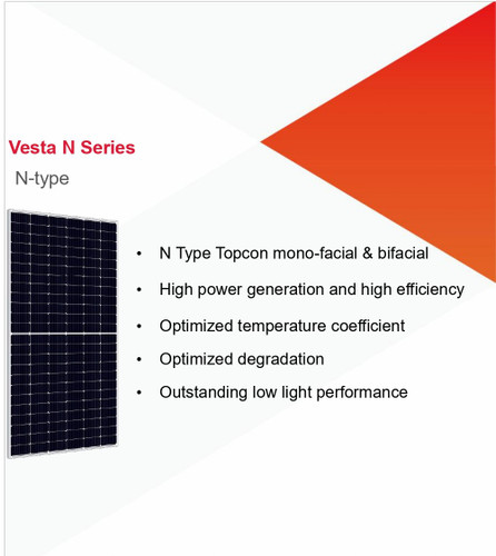 VSUN Vesta N VSUN600N-144BMH Panel Solar 600W, Paleta de 31