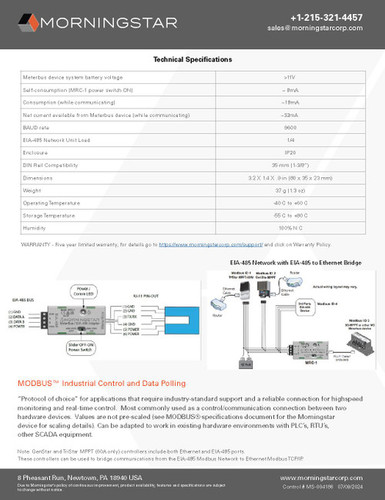 Morningstar MRC-1 Adaptador Meterbus a EIA-485