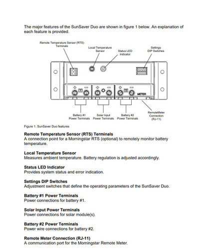 Morningstar SSD-25 SunSaver Duo Controlador Solar de 25 A