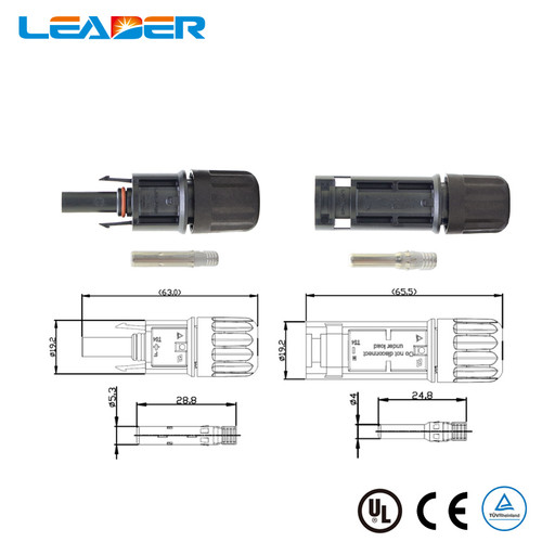 LEADER Conector MC4 1500V Par (Hembra-Macho)