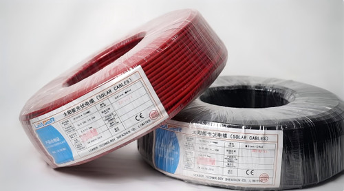 LEADER Cable Solar 4MM TUV 1500V 100M en Negro o Rojo
