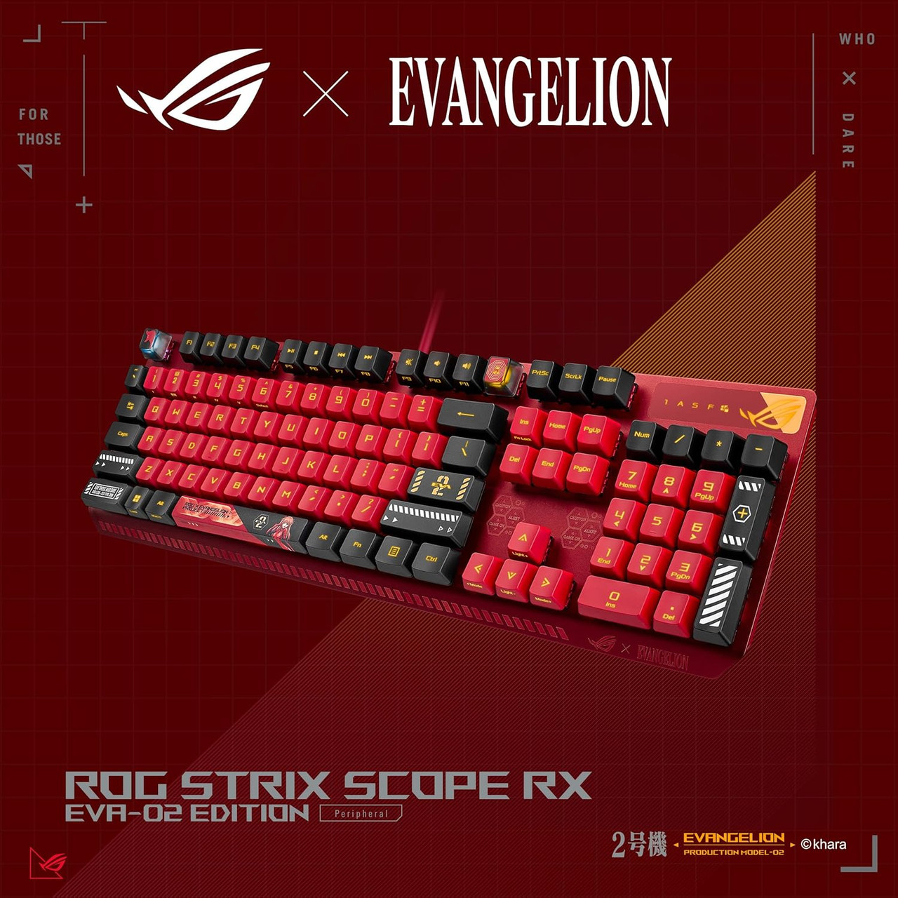 ASUS ROG x Evangelion EVA-02 Strix Scope RX Keyboard | Panda Wagon
