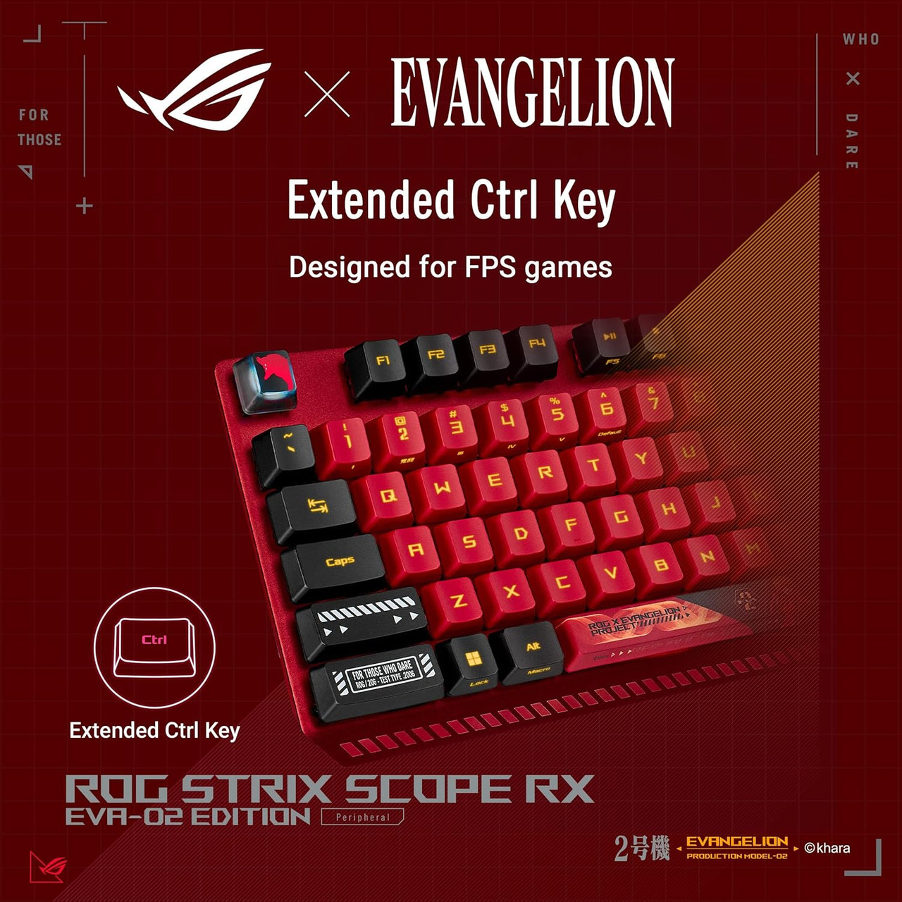 ASUS ROG x Evangelion EVA-02 Strix Scope RX Keyboard | Panda Wagon