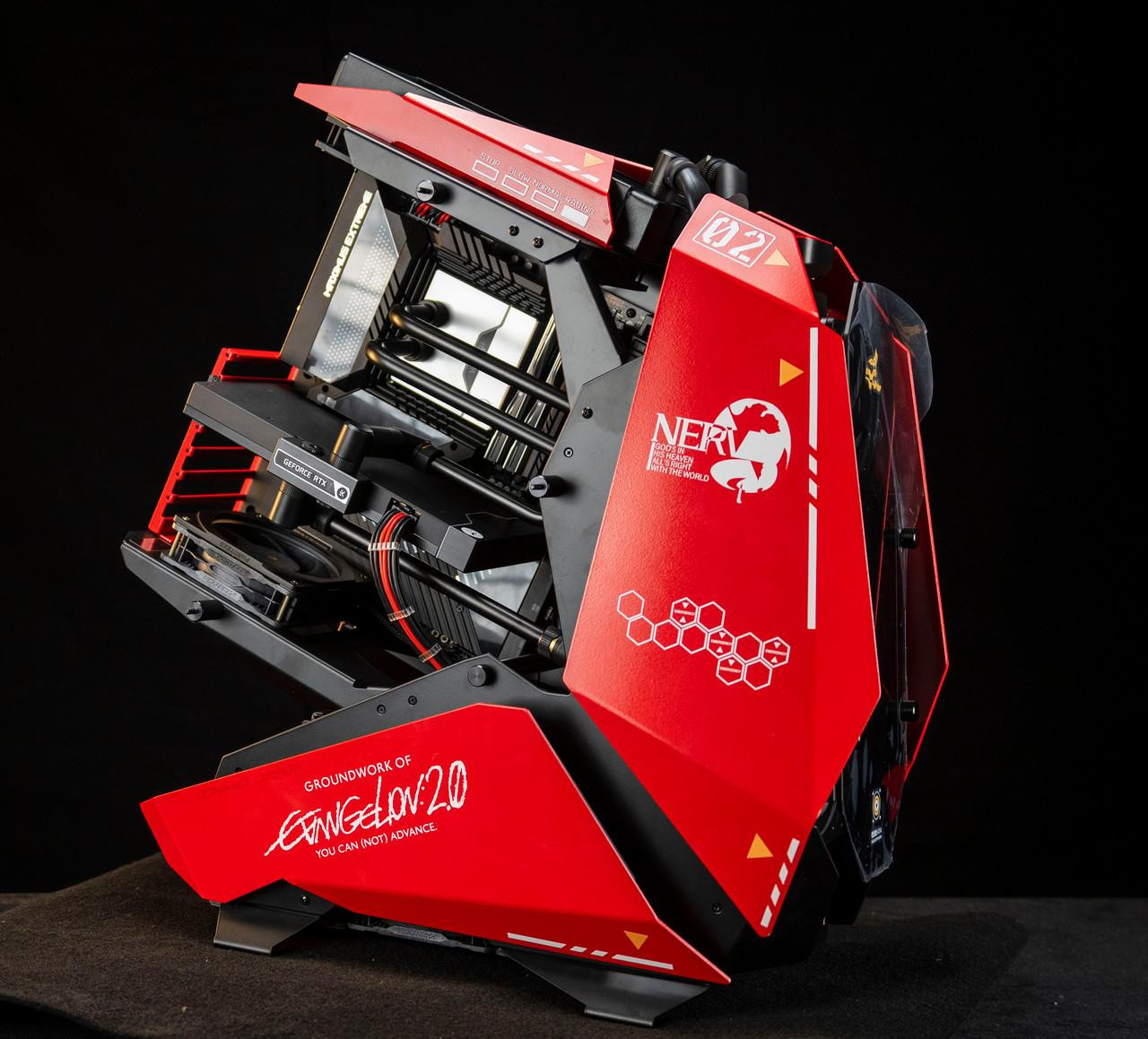 Eva Computer Case Evangelion EVA-02 Asuka Themed Gaming PC Case Jonsbo MOD 5
