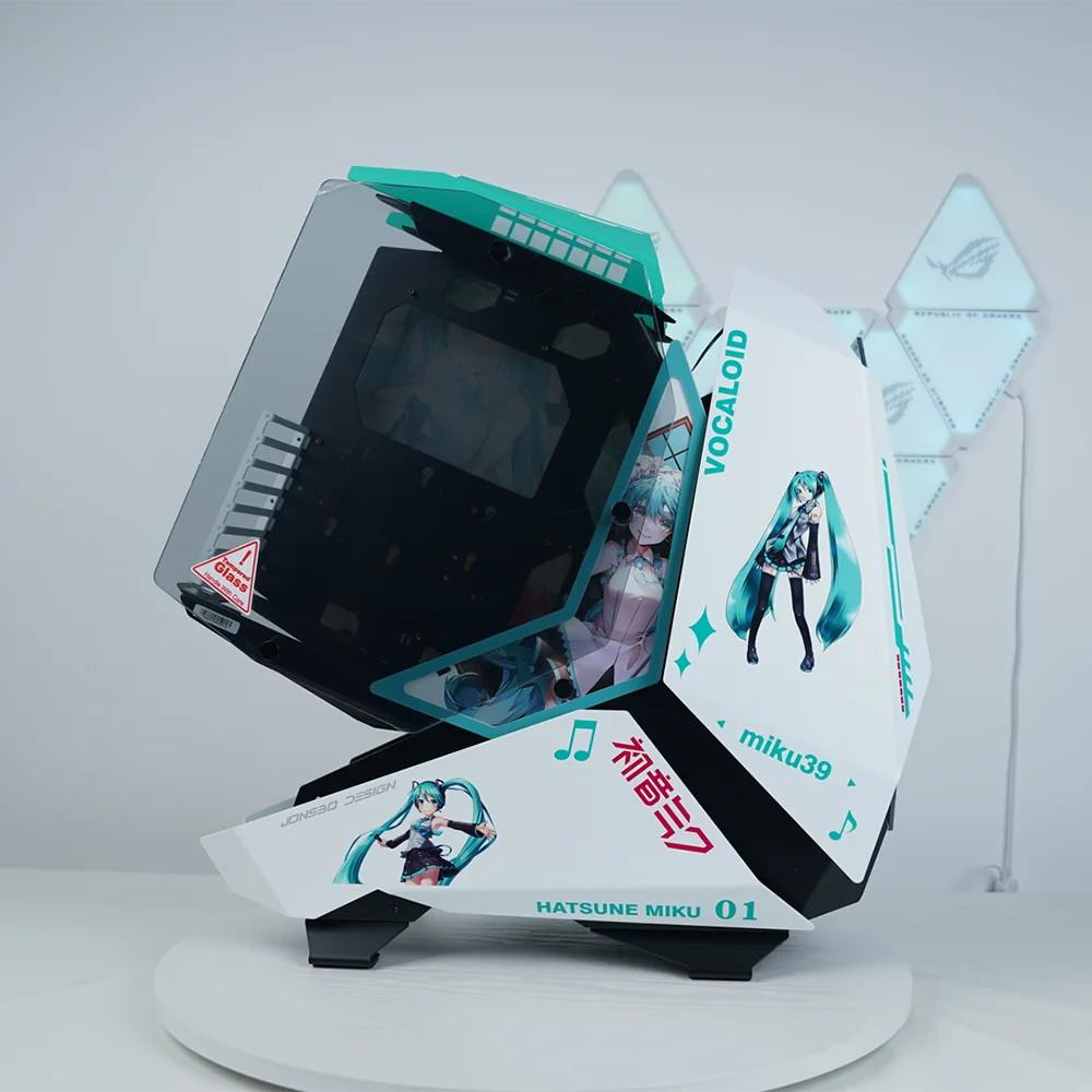 Hatsune Miku PC Case Jonsbo MOD 5 RGB Mech-Style Computer Game Chassis
