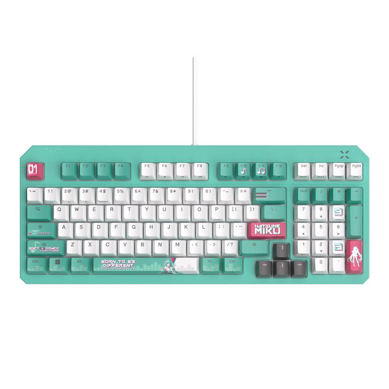 miko Teclado mecánico ASUS x Hatsune Miku TUF Gaming K3 Gen II RGB