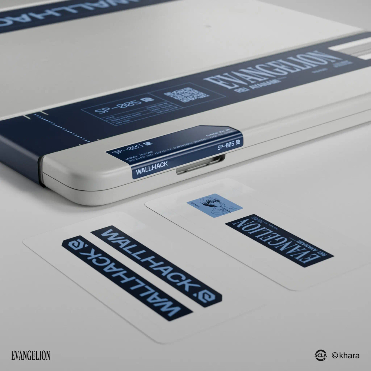 Wallhack x Evangelion SP005 Rei Ayanami Glass Mousepad | Panda Wagon