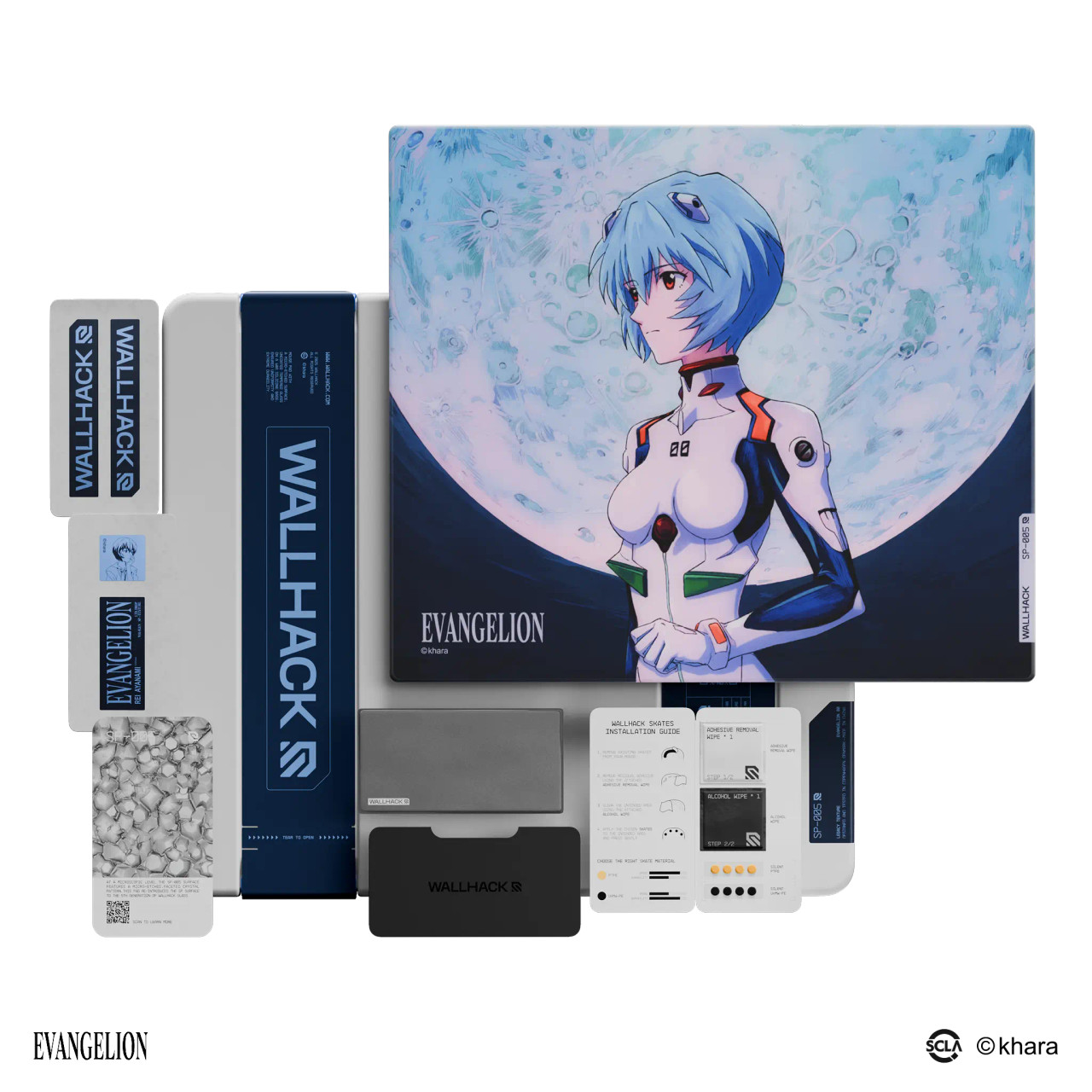 WALLHACK SP-005 EVANGELION 綾波レイ Wallhack x Evangelion SP005 Rei Ayanami Glass Mousepad | Panda Wagon