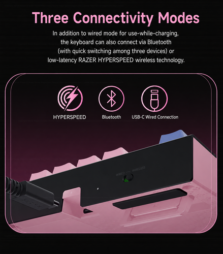 Razer x Wuthering Waves Denia BlackWidow V4 TKL Keyboard 3 Connection Modes