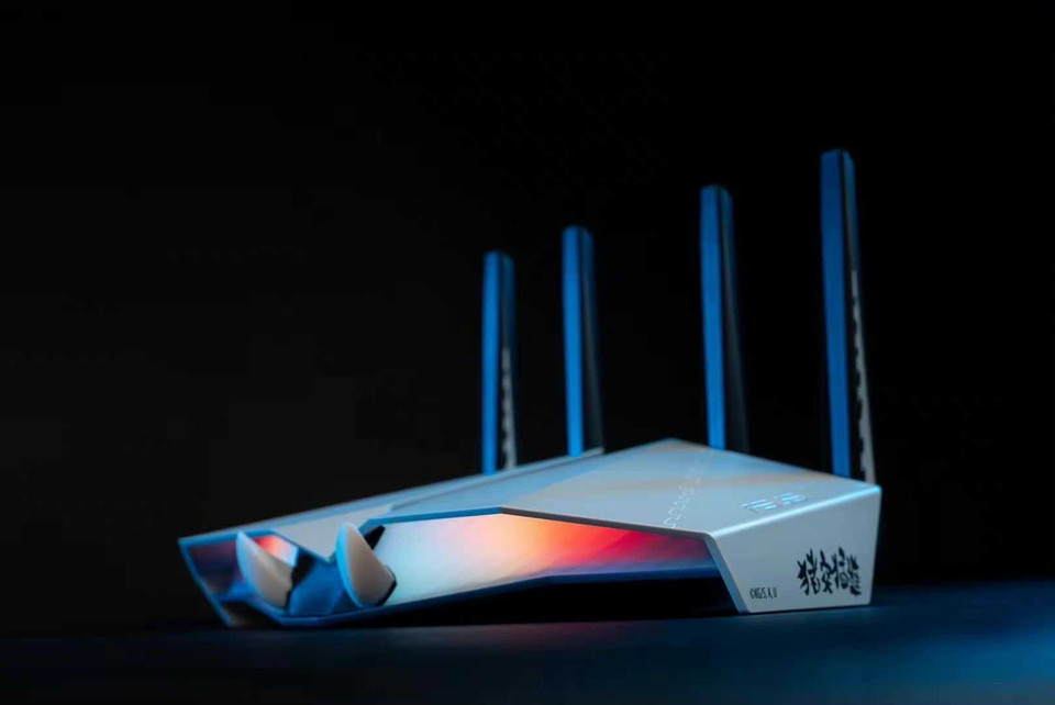 ASUS x Demon Slayer (Kimetsu no Yaiba) Inosuke Hashibira RT-AX82U / Zenitsu Agatsuma RT-AX86U WiFi Router Computer Accessory Panda Wagon