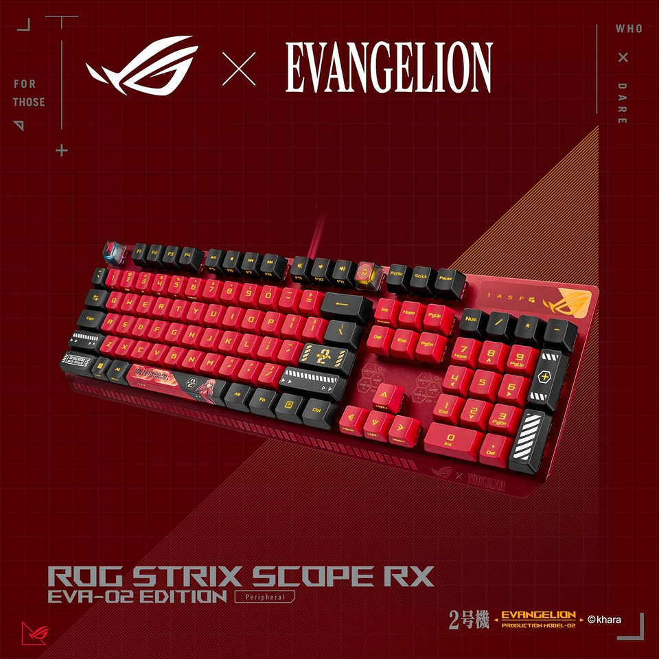 ROG (Republic of Gamers) ROG x EVA (Neon Genesis Evangelion) Unit-02 Strix Scope RX Keyboard