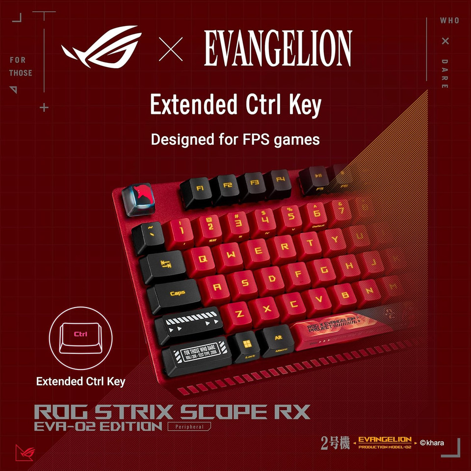 ROG (Republic of Gamers) ROG x EVA (Neon Genesis Evangelion) Unit-02 Strix Scope RX Keyboard