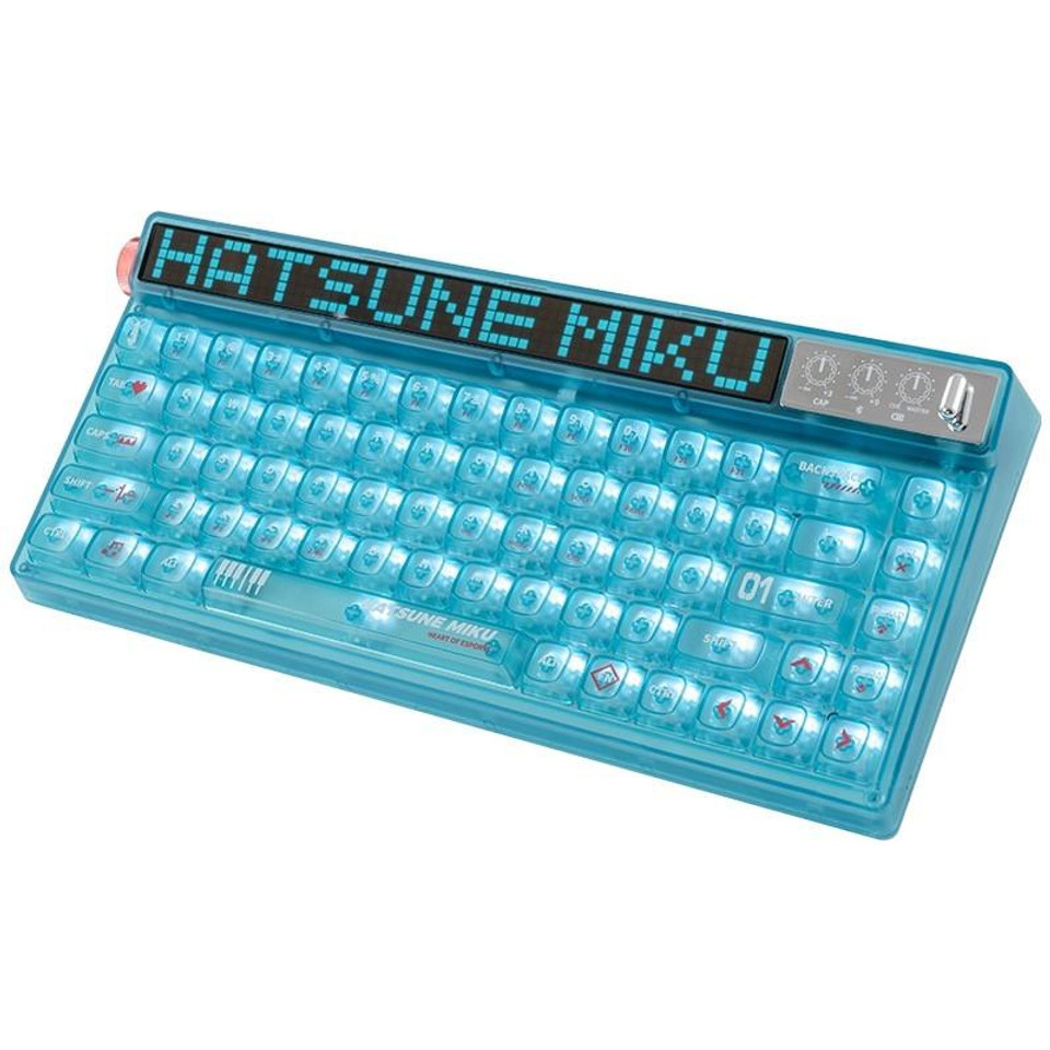 Machenike Moeyu x Machenike x Hatsune Miku Collab Heart of Esports 68 Key RGB  Wireless Mechanical Gaming Keyboard 