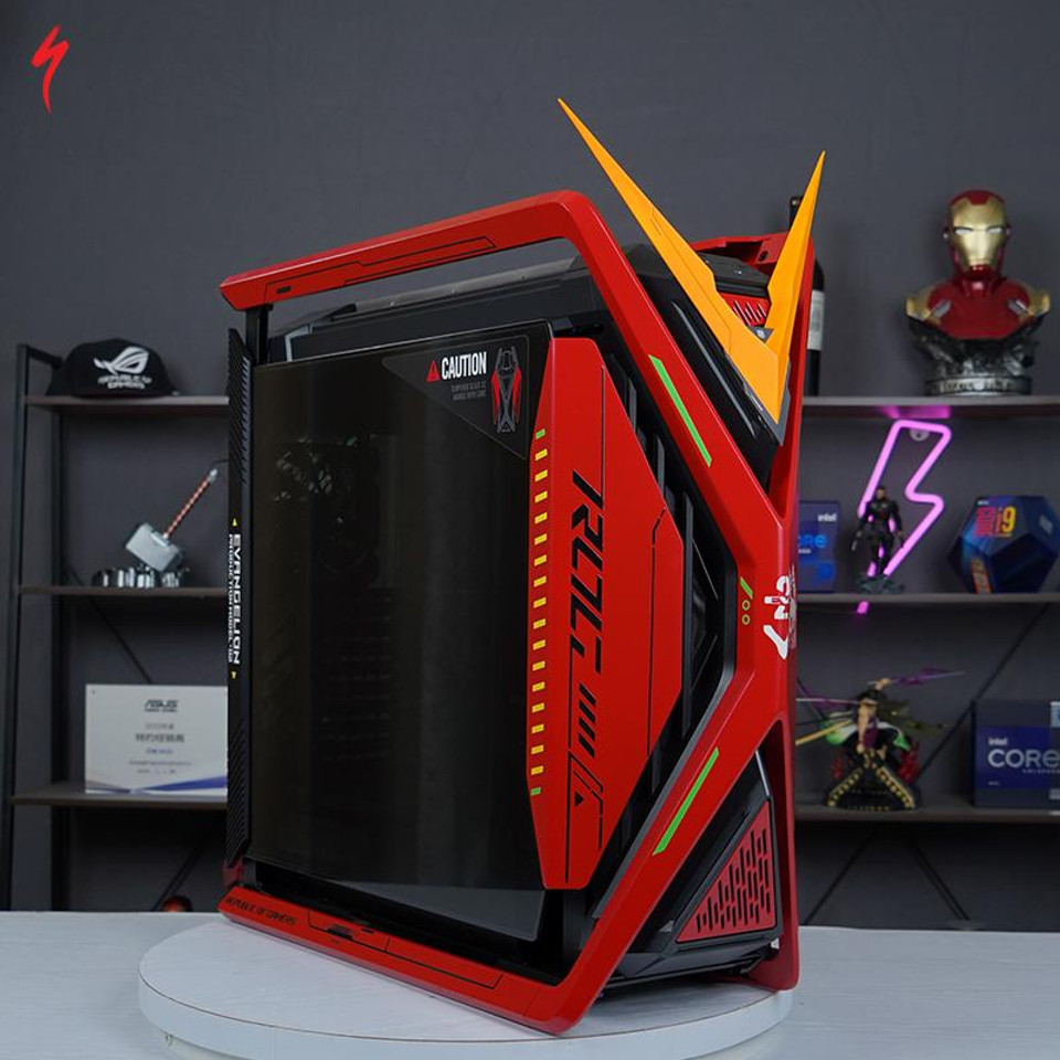 Lightening MOD Evangelion EVA-02 Asuka Langley Sohryu Themed PC Case ASUS ROG Hyperion GR701 