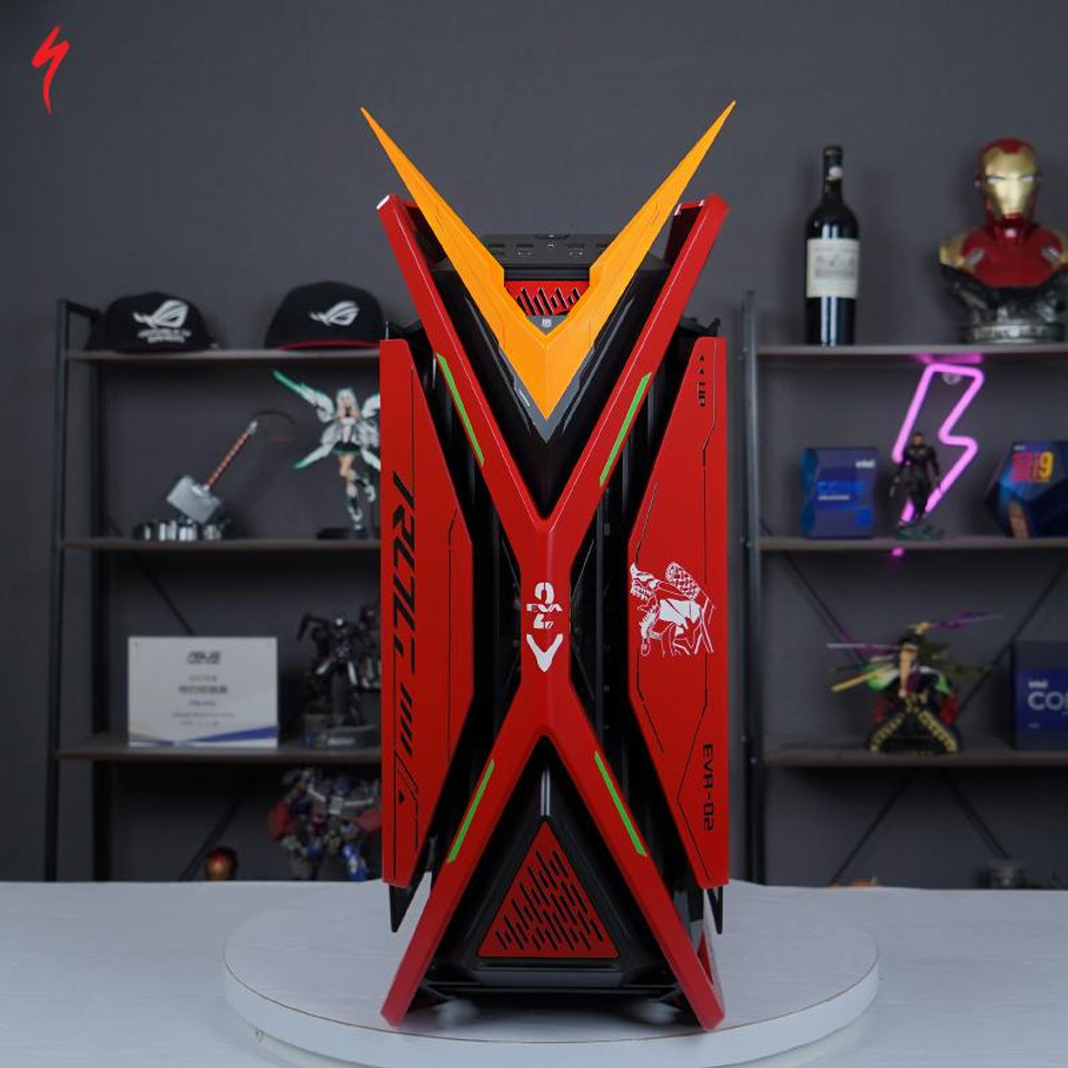Lightening MOD Evangelion EVA-02 Asuka Langley Sohryu Themed PC Case ASUS ROG Hyperion GR701 