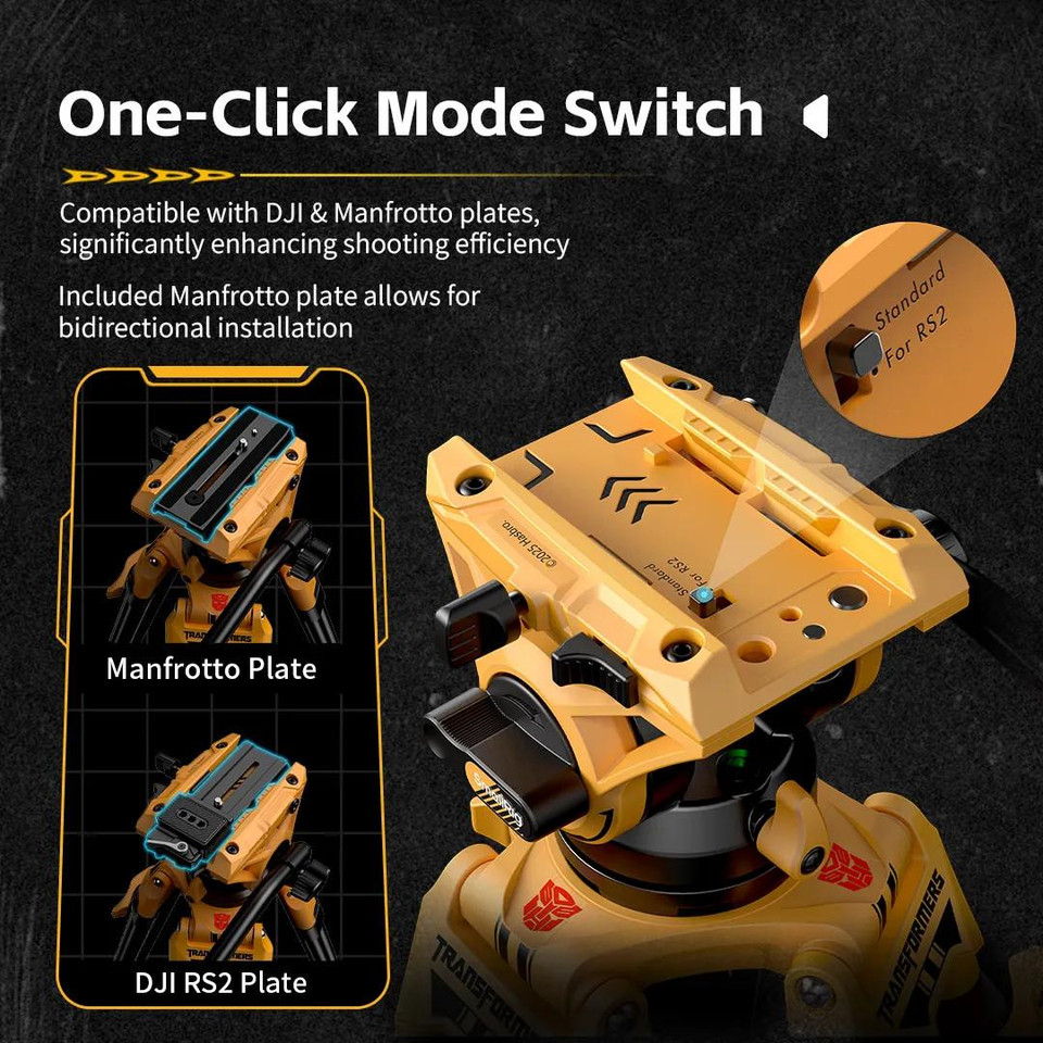  SmallRig x Transformers BumbleBee Edition Fluid Head Tripod AD-01 