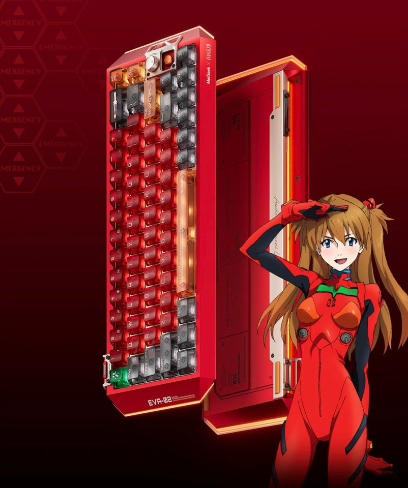 MelGeek Evangelion Centauri 60 EVA-02 Asuka Limited Edition Mechanic Gaming Keyboard
