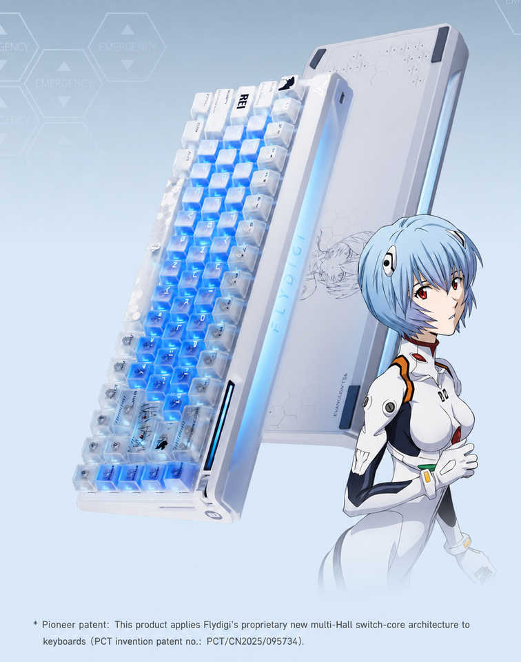 Flydigi FS68 x Neon Genesis Evangelion Rei Ayanami Gaming Keyboard