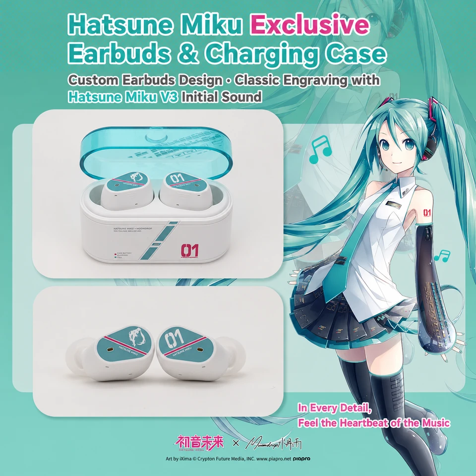 Hatsune Miku × MOONDROP MIRAGE True Wireless Earphones | Panda Wagon
