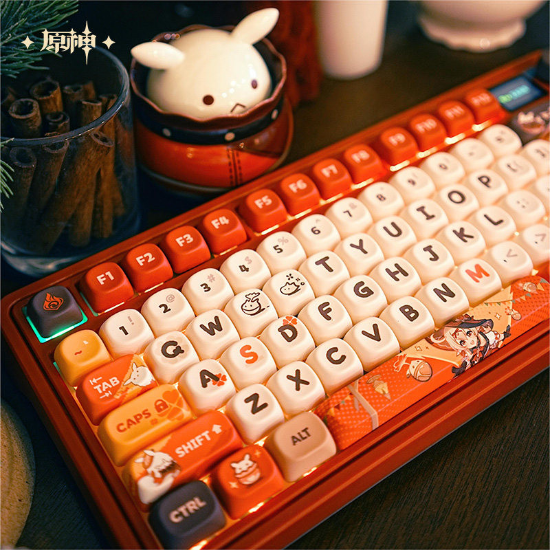 Keyboard structure graphic identifying sound-damping layers and a quick-release 3,000 mAh battery design.