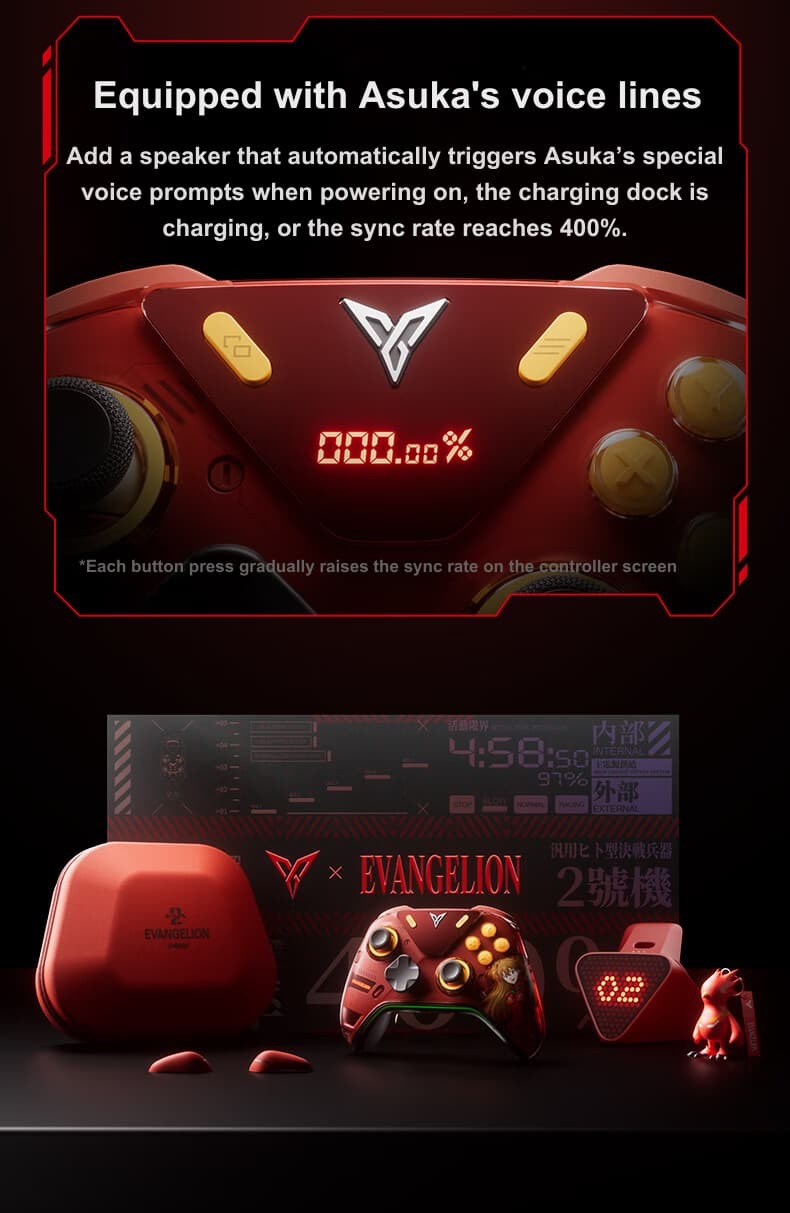 Flydigi Apex 5 Evangelion Controller with Asuka's voice lines