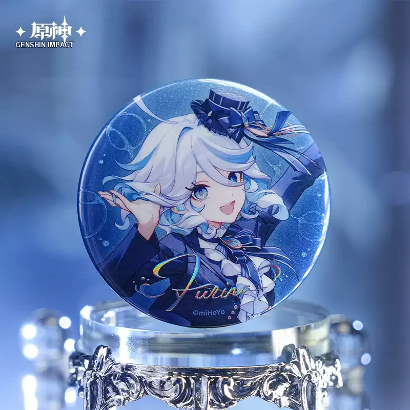 Round Furina character badge featuring her signature and the miHoYo mark.