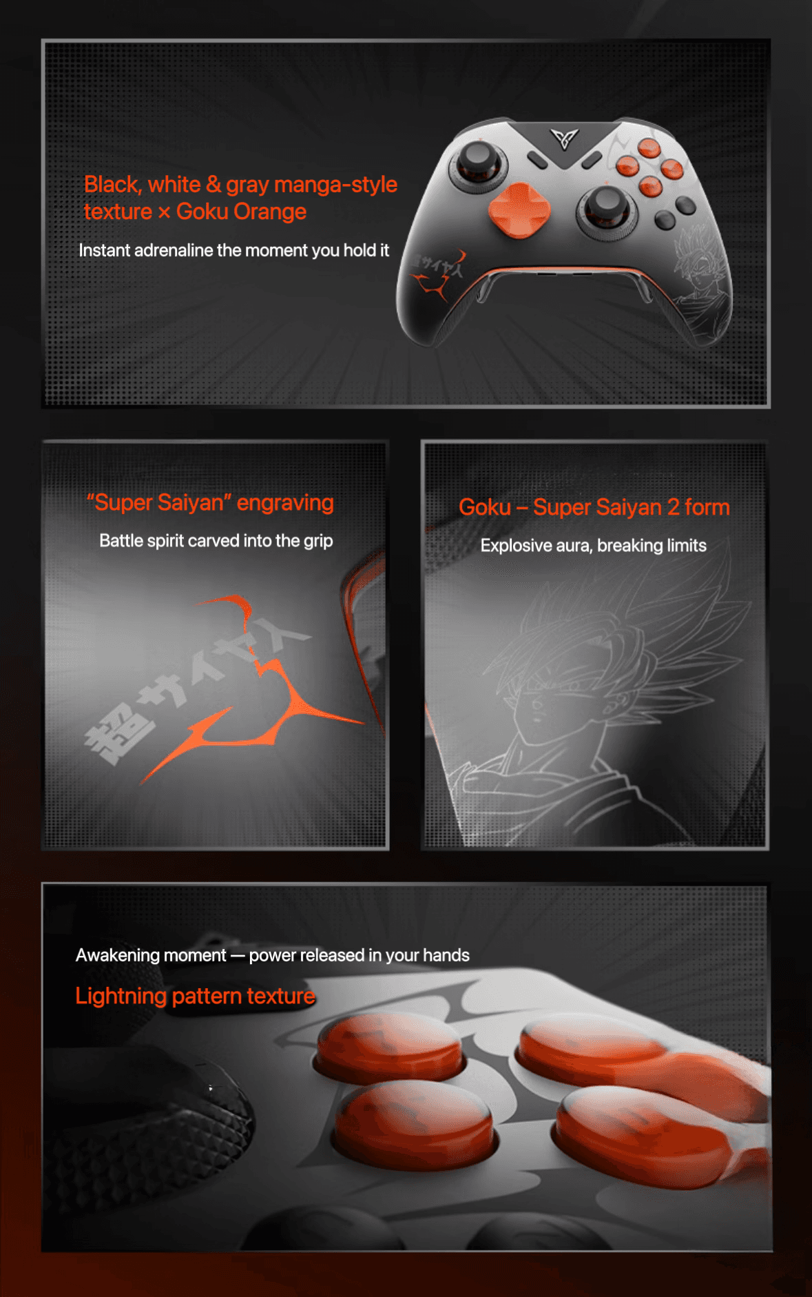 Details of Flydigi Vader 5 Pro x Dragon Ball Z Edition