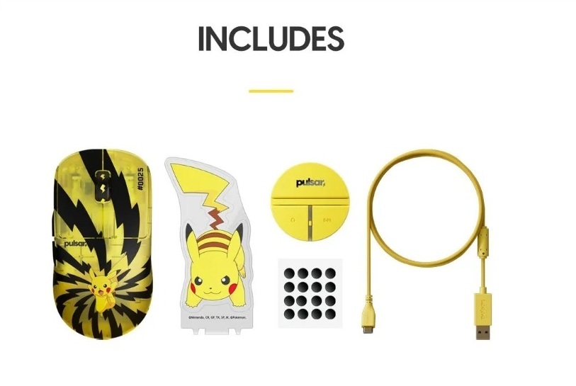 Pulsar x Pokémon Pikachu X2 CL CrazyLight Mouse | Panda Wagon
