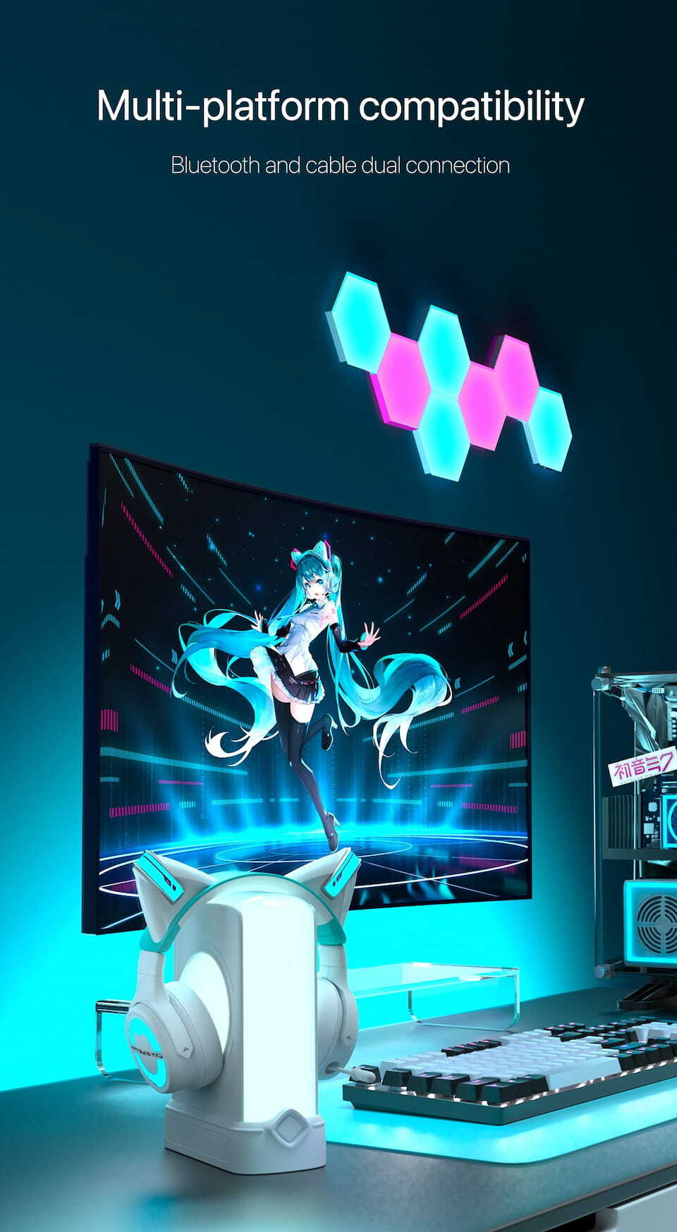 YOWU Hatsune Miku NX Cat Ear Headphones compatibility