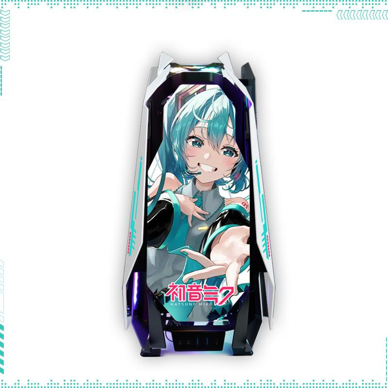 Hatsune Miku artwork on the Jonsbo MOD 5 front panel