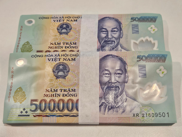 Vietnamese Dong (VND) 500,000 banknote front view