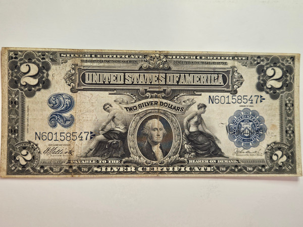 1899 F-257 $2 Silver Certificate Mini Porthole Elliott/Burke